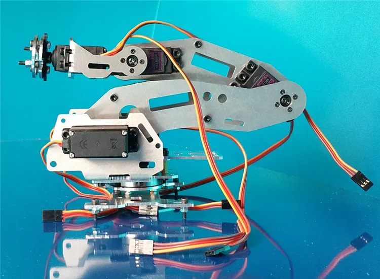 

Abb Industrial Robot 688 Mechanical Arm 100% Alloy Manipulator 6-Axis Robot arm Rack with 6 Servos