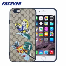 

Case For iPhone 8, Facever Bird Bee Butterfly Flower Embroidery Leather + Silicone Blind for Love Phone Case For iPhone 8 8 Plus
