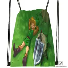 Пользовательские-легенда-о-zelda@ 01-Drawstring сумка-рюкзак милый рюкзак детский Ранец(черный сзади) 31x40 см#180611-01-35