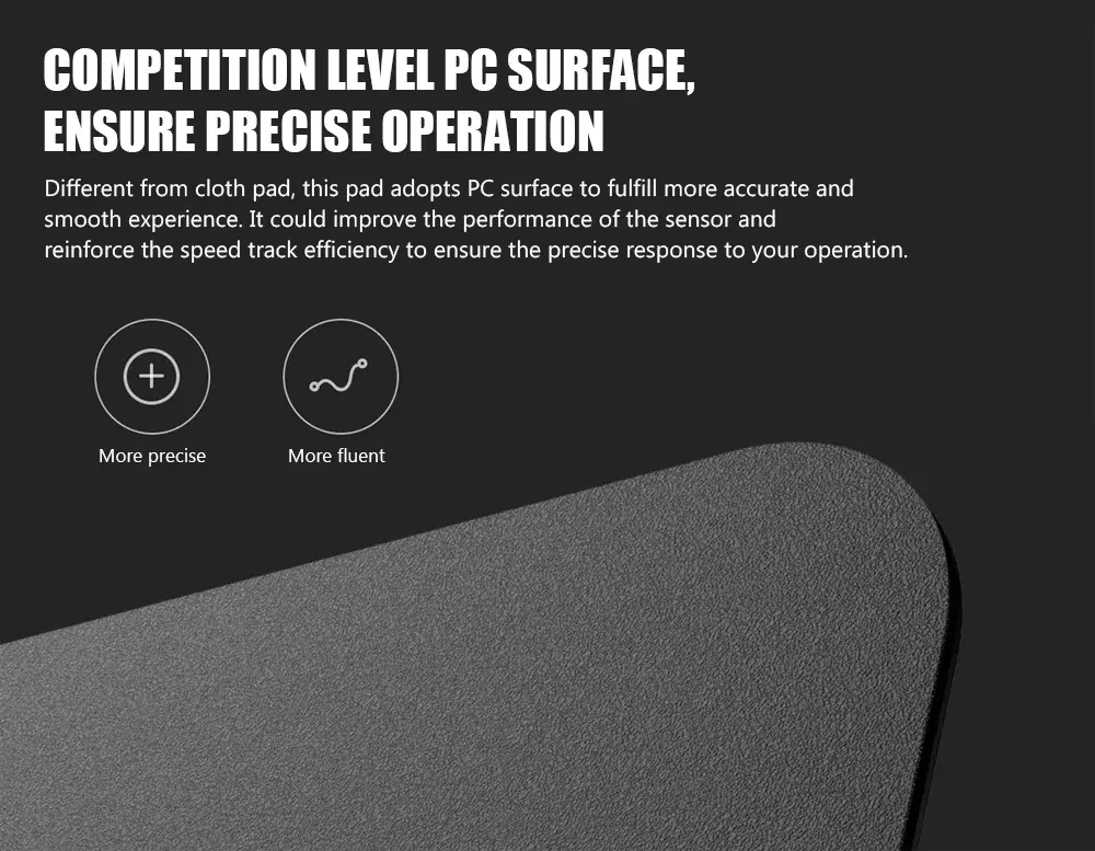 Оригинальный Xiaomi MIIIW E-Sport коврик для мыши Материал ПК 2,35 мм ультра тонкий игровой коврик для мыши нескользящая резиновая основа для работы и