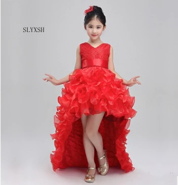 SLYXSH/Новинка; Лидер продаж; осенние платья с цветочным принтом для От 3 до 12 лет девочек; Детские Платья с цветочным принтом; Одежда для девочек; праздничное платье принцессы для детей