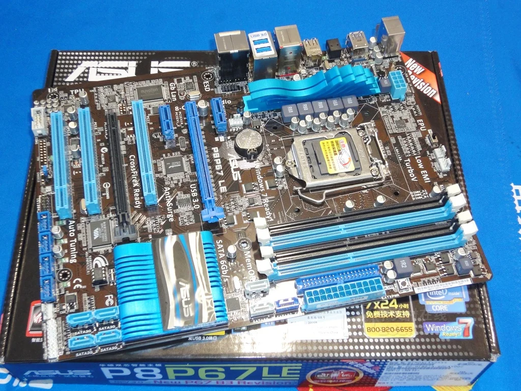 LGA 1155 для ASUS P8P67 LE Оригинальное ASUS P8 P67 32nm материнская плата по стандарту ATX DDR3 USB3.0 32 Гб компьютер P8P67LE P8P67-LE плата Б/у