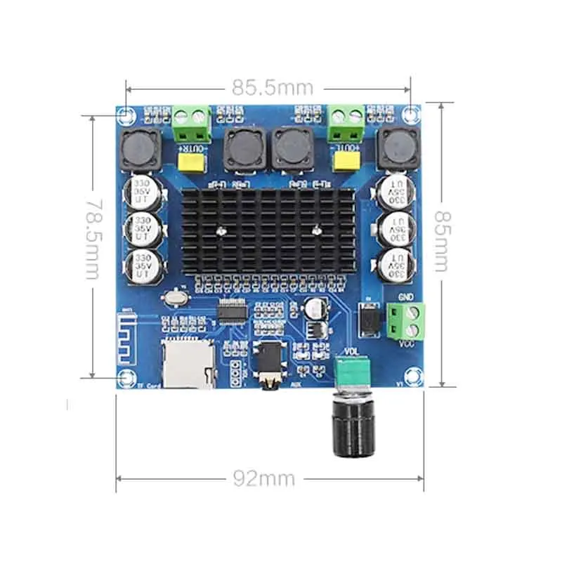 KYYSLB DC12~ 30 в 100 Вт* 2.05.0 усилительная плата Bluetooth TDA7498 XH-A105 цифровой усилитель плата поддержка AUX бортового потенциометра