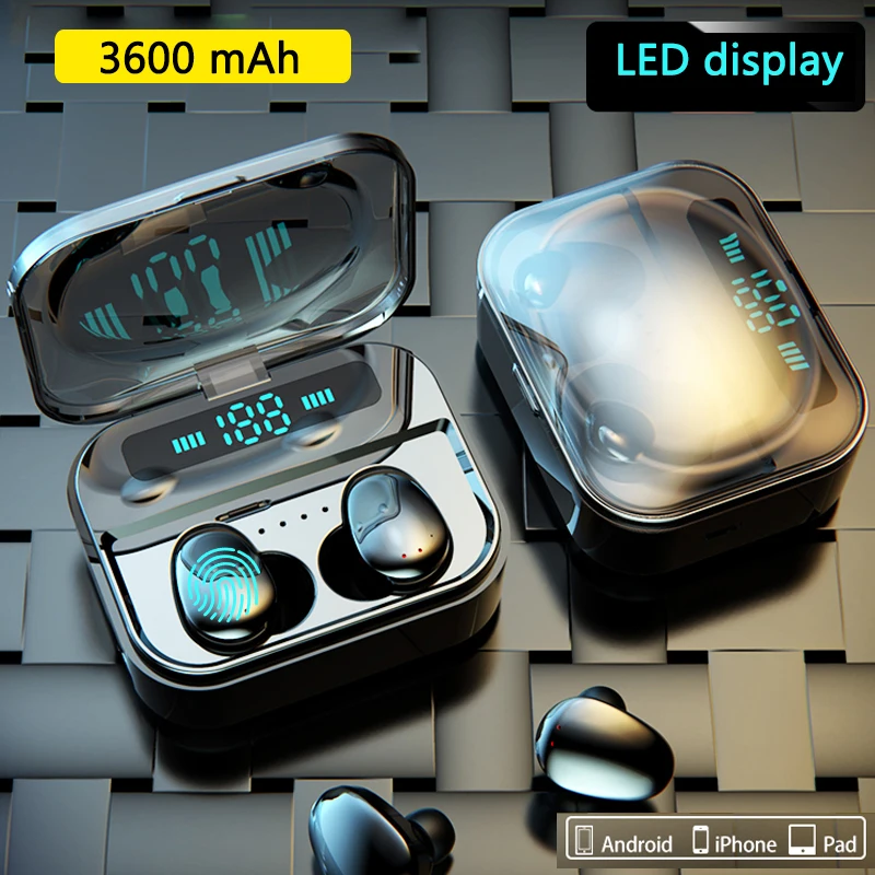 Скидка Touch TWS True беспроводные наушники Bluetooth наушники мини TWS водонепроницаемые головные уборы с 3600 мАч power Bank для всех телефонов