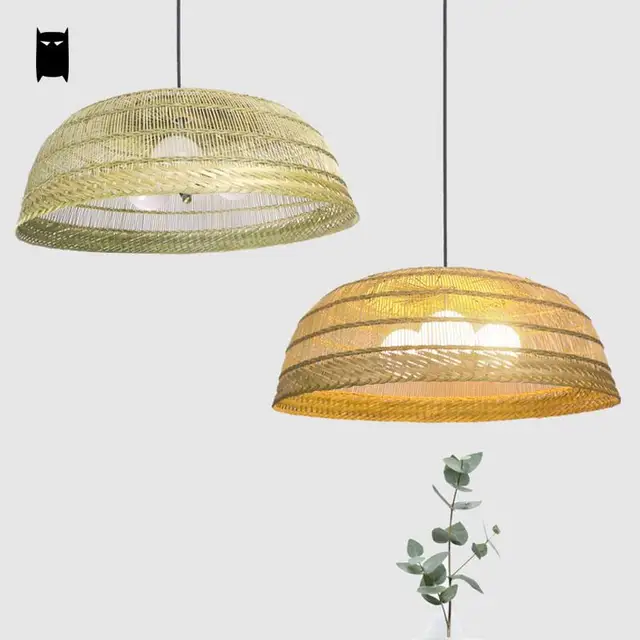 Alpinaluz Lampe Suspendue Au Plafond En Osier, Style Rustique Vintage Avec Câble, Prise Et Interrupteur, Pour Mur, Plafond, Salon Et Chambre