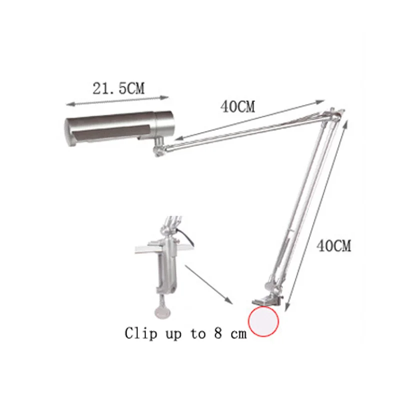 Европа и США длинная рука Складная Настольная лампа с зажимом офисный светодиодный настольный светильник гибкий светодиодный настольный светильник светодиодный светильник для чтения