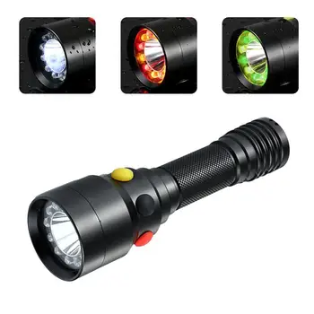 

3 Color Chargeable Signal Light Railway Overhaul Lights 3-mode Flashlight Torch LED Light Work Lighting Tail Magnet