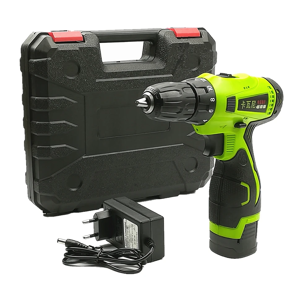 

16.8V Cordless Electric Drill Lithium Battery Double Speed Drill Household Plastic Case Electric Screwdriver Power Tools