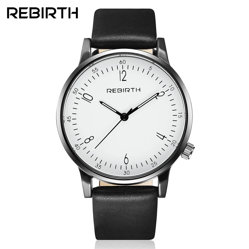 

Rebirth Fashion Casual quartz lover's watches leather Male Female Business Military Anniversary Engagement Gift Party Wedding