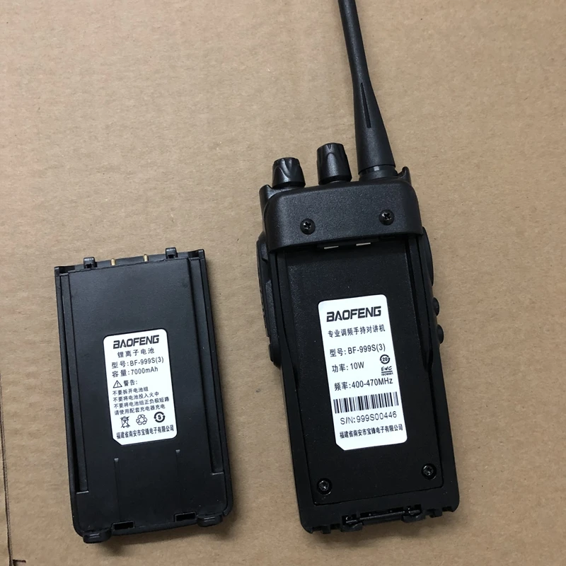 2 шт Baofeng-999s портативная рация UHF 400-470mhz мощная портативная 5 Вт Радио дальнее расстояние 10 км двухстороннее радио с аксессуарами