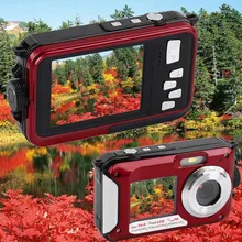 karue DHL 24MP Waterproof Digital Camera 2.7 inch capacitive screens 1.8 inch 1080P CMOS 16x digital Zoom Camera Camcorder