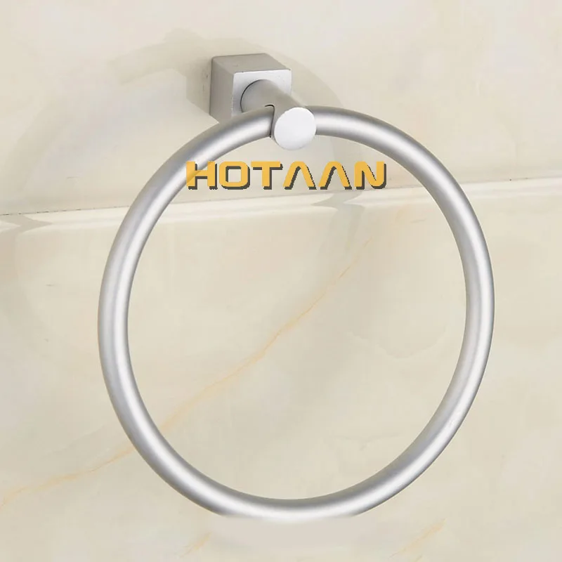 Bathroom Towel Holder Portable Towel Racks Round Aluminium Towel Holder Rings Wall Mounted Bathroom Accessories Anti-Rust Racks YT-13191