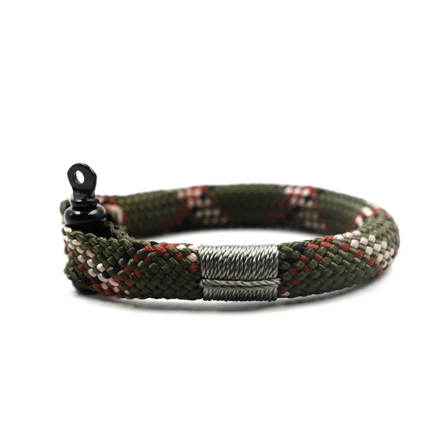 

Camouflage Chic Nautical Braided Bracelet Hand-made Yachting Rope Military Paracord Bracelet Wristband W/ D-Shackle BRT-N516