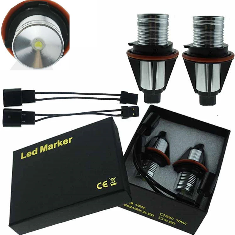 

2pcs LED headlight Angel Eyes 5W led marker Auto Lamp bulbs 12V projector lens For BMW E39 E53 E60 E61 E63 E64 E65 E66 E83 E87