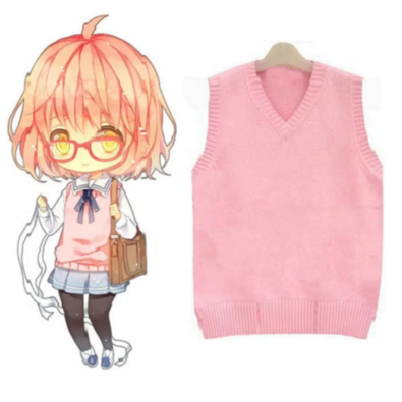 

Unisex Anime Kyoukai no Kanata Beyond the Boundary Mirai Kuriyama Ayi Ai Shindo Cosplay Costume sweater