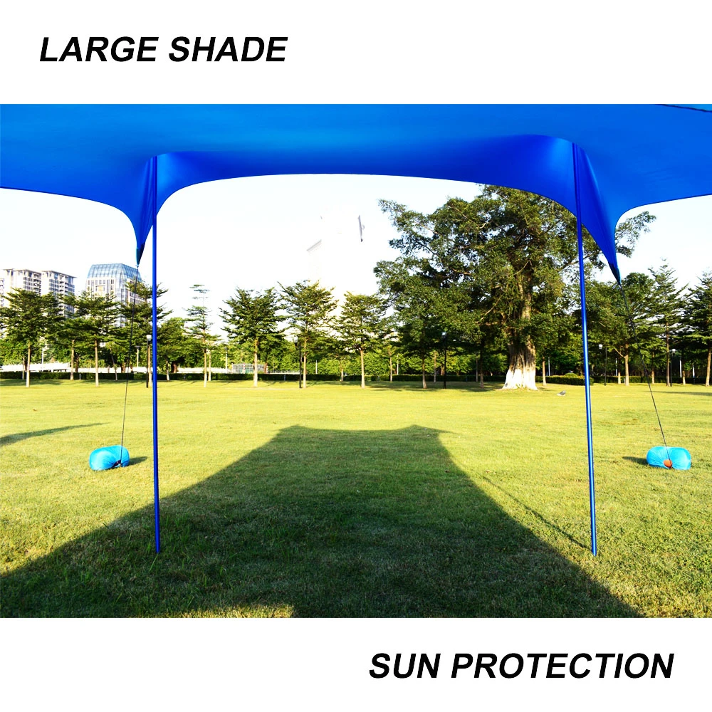GeerTop الشاطئ ظلة مقاوم للريح مظلة UPF 270 50 + الشمس حماية المأوى قماش القنب كبيرة مع 4 الرمل المراسي ردور حديقة