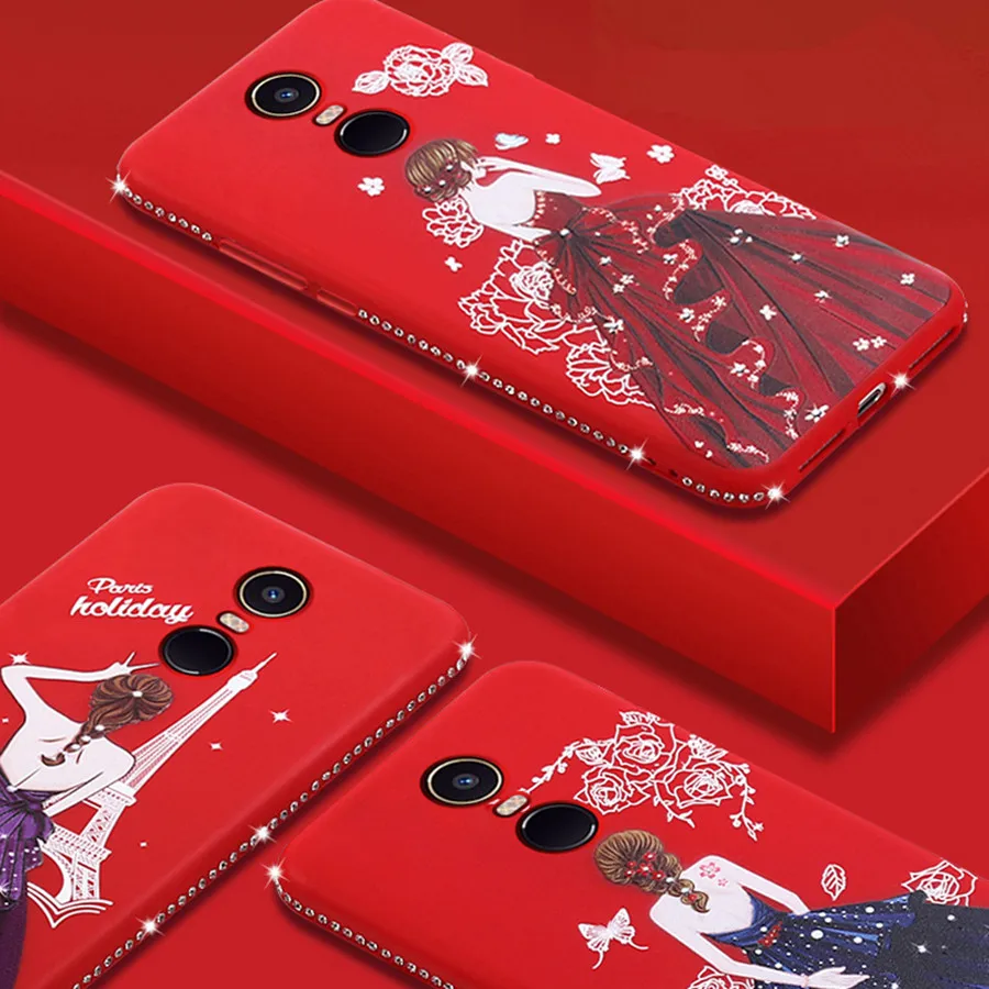 

Xiaomi Redmi Note 4X Case for Xiaomi Redmi 4X Case 4A 5A Note 3 4 4X 5A Cover Cute Glitter 3D Girl Diamond For Xiaomi Mi A1 Case
