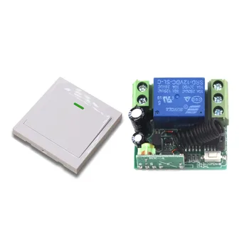 

New Item RF Wireless Remote Control Switch System Receiver+Wall Panel Remote Transmitter Sticky Remote Smart Home Switch 315/433