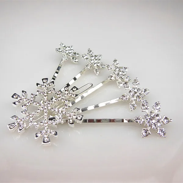 

2014 New Gorgeous Anime Snowflake Style Frozen Princess Snow Queen Elsa Hair pins Set (1 Hair Clip + 5 Small Hair Clip)