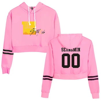 

Frdun new 2D-Stray Kids Yellow Wood Cool Women Navel Hoodies Sweatshirt Sexy Streetwear Fashion Pullovers Harajuku Hoodies