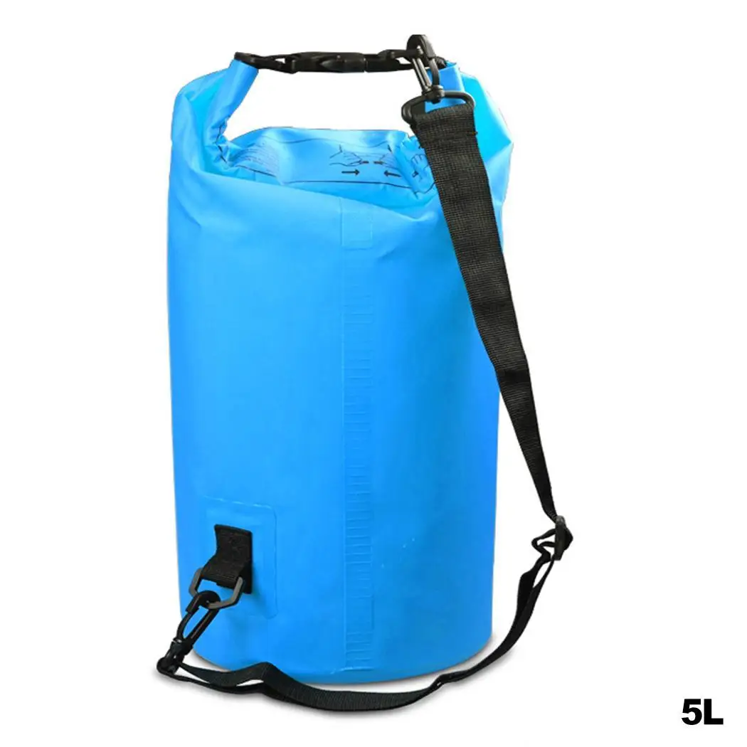 

PVC Waterproof Bag Printed Unisex Outdoor Sports Backpack Foldable Portable Storage Pack For Rafting Boating Swimming Diving