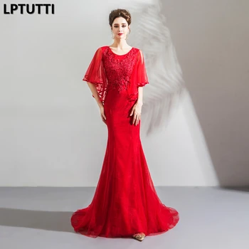 

LPTUTTI Lace Crystal New For Women Elegant Date Ceremony Party Prom Gown Formal Gala Events Luxury Long Evening Dress