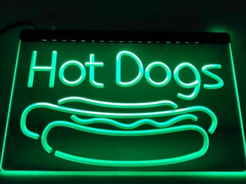 

LB519- Hot Dog Dogs Cafe Lounge Lure LED Neon Light Sign home decor crafts