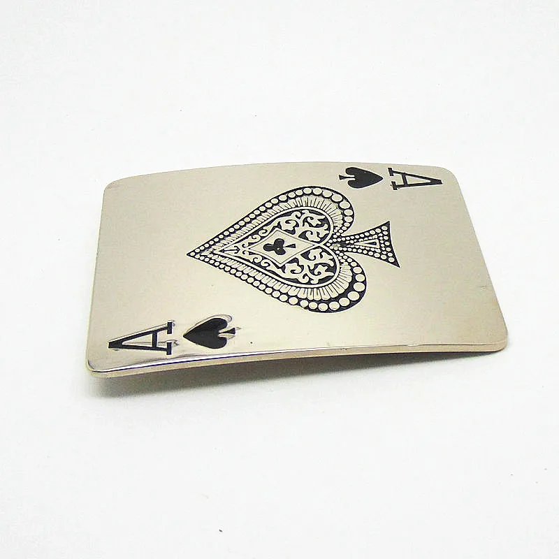 

The cowboys of the west belt buckle white K poker spades fashion zinc alloy belt buckle with 4.0