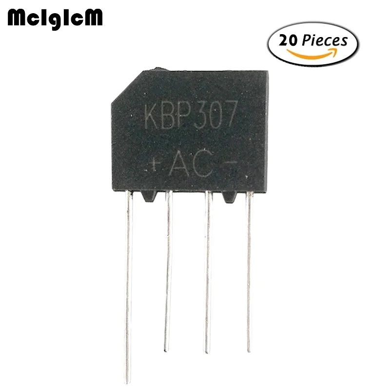 Mcigicm 20 шт. 3A 1000 В диодный мост выпрямителя kbp307 - изображение