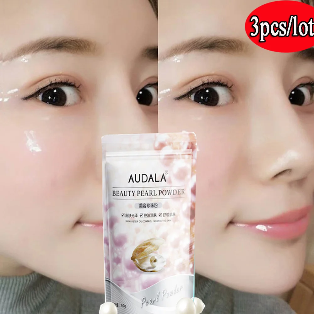 

AUDALA Pearl Powder Face Mask Fade Spot Face Cream Repair Pearl Powder Mask Melanin Remove Pearl Powder Whitening Cream 50g*3pc