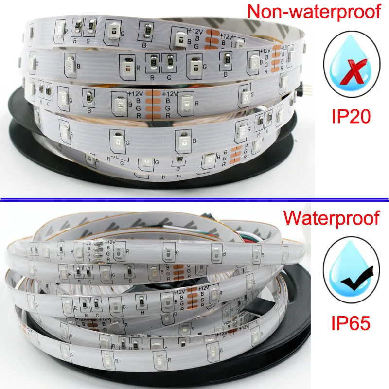 SMD 2835 RGB Светодиодные ленты лампы 5 м 10 м 15 м 60LED/M Декор светодиодные Клейкие ленты света не водонепроницаемый диод ленты 24 К контроллер DC12V адаптер Комплект