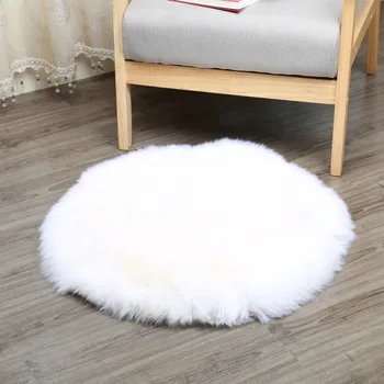 

MUZZI Genuine Sheepskin Rug Chair Cover Grey tip Real Fur Carpet Seat Pad Plain Sheep Skin Fur Area Blanket Lambskin Mat001