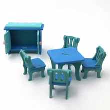 1 комплект/6 шт. детская деревянная кукольная мебель миниатюрный кукольный домик детские игрушки для игр подарки