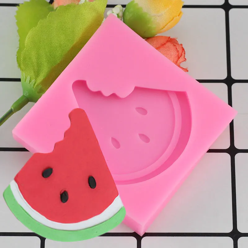 

Mujiang 3D Watermelon Candy Silicone Mould For Baking Chocolate Biscuits Mould DIY Summer Party Fondant Cake Decorating Tools
