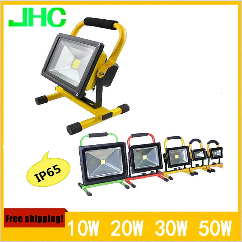 

10W 20W 30W 50W LED Flood light Rechargeable Charge Floodlight IP65 85~265V 85LM/W cordless portable high power CE ROHS