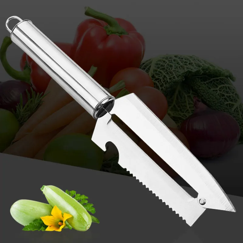 Multi-Functional Stainless Steel Handle Paring Knife Fruit Peeler Vegetable Potato Slicer Cutter Melon Shaver Shredder | Дом и сад