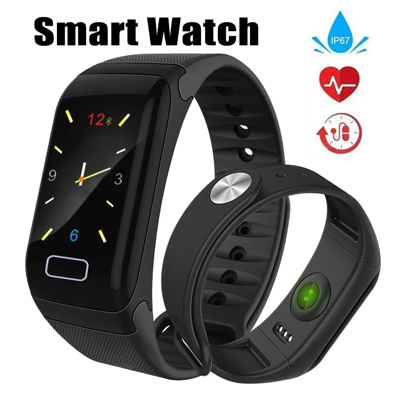 

Color Screen Smart Watch With Heart Rate Blood Pressure Monitor Fitness Tracker IP67 Smartwatch Connect Iphone Android Phones