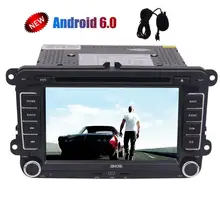 2din стерео четырехъядерный Android 6.0 GPS в тире Авторадио Bluetooth CD DVD видео головного устройства для VW Гольф мужские поло Passat + WiFi + CANbus