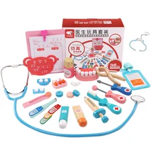 Детская деревянная игрушка «Доктор», набор, Прочный инструмент для инъекций, имитации медицинского инструмента, набор, игрушка «Доктор», подарок для детей