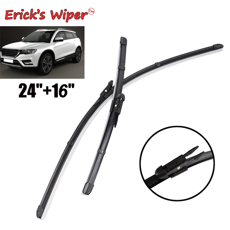 

Erick's Wiper Front Wiper Blades For Great Wall Haval H6 2015 2016 2017 Windshield Windscreen 24"16"