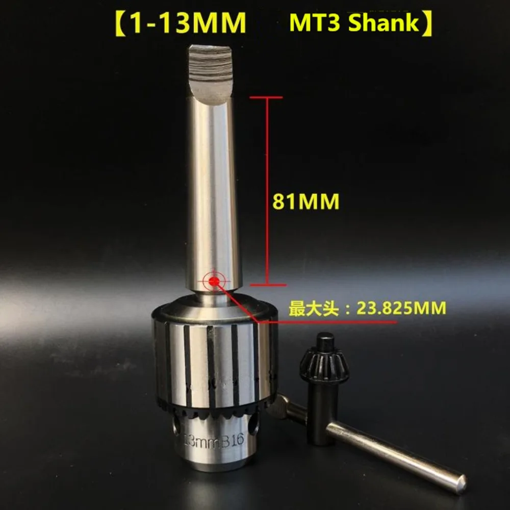 High Quality 1 13mm B16 Key Drill Chuck with Arbor MT3 Morse 3 Taper