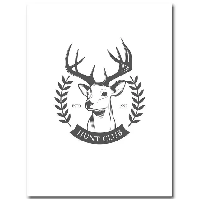 Cartoon Wall Art Decoration Black White Abstract Posters and Prints