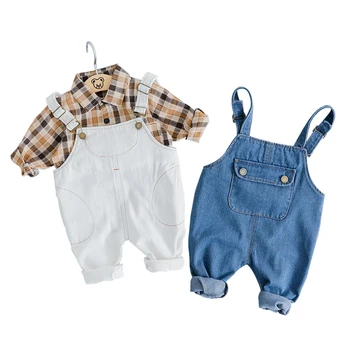 

New 2020 Baby Girl Boy Clothes Set Cotton Shirt Blouse and Overalls Kids Clothes Spring Autumn Infant Suit Baby Clothing