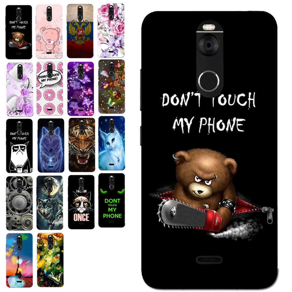 

for Fly Selfie 1 Don't Touch Individuality Bear Cartoon Print Case Cover for Fly FS520 Selfie 1 TPU Cases