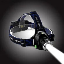 TRANSCTEGO CREE XML-T6 zoomable led Headlight rechargeable head lamp Strong light flashlight LED Waterproof Fishing lights