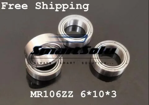 

Free shipping 50Pcs High quality MR106ZZ L-1060ZZ ball bearing 6x10x3 deep groove ball bearing