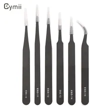 Cymii 6 шт. защитой от статического электричества Анти-статический Пинцет Набор ремонт и обслуживание часов Инструменты для ремонта Наборы Электронный паяльная инструмент набор инструментов "сделай сам"