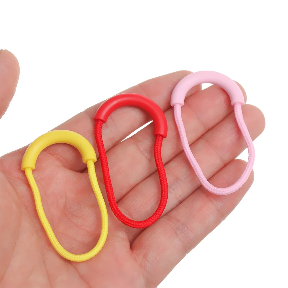 Zip cord clip 5Pcs Zip Cord Tab Replacement Clip Zipper Pull Puller End Fit Rope Tag Fixer Broken Buckle Travel Bag DIY Tools Accessories