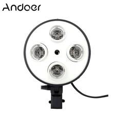 Andoer-Soporte de luz 4 en 1 para fotografía, adaptador para bombilla E27 para estudio de vídeo y fotografía