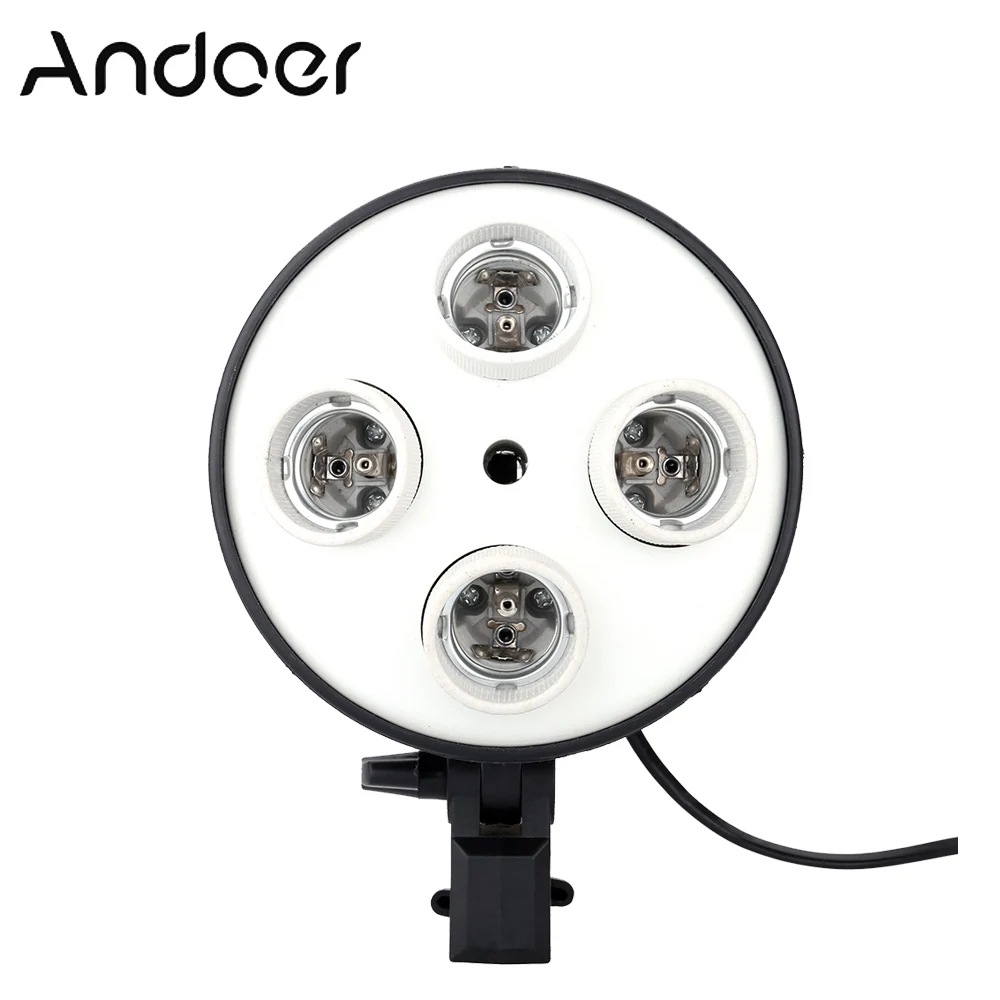 

Andoer 4 in 1 Photography Photo Light Holder E27 Base Socket Light Lamp Bulb Adapter for Photo Video Studio Softbox